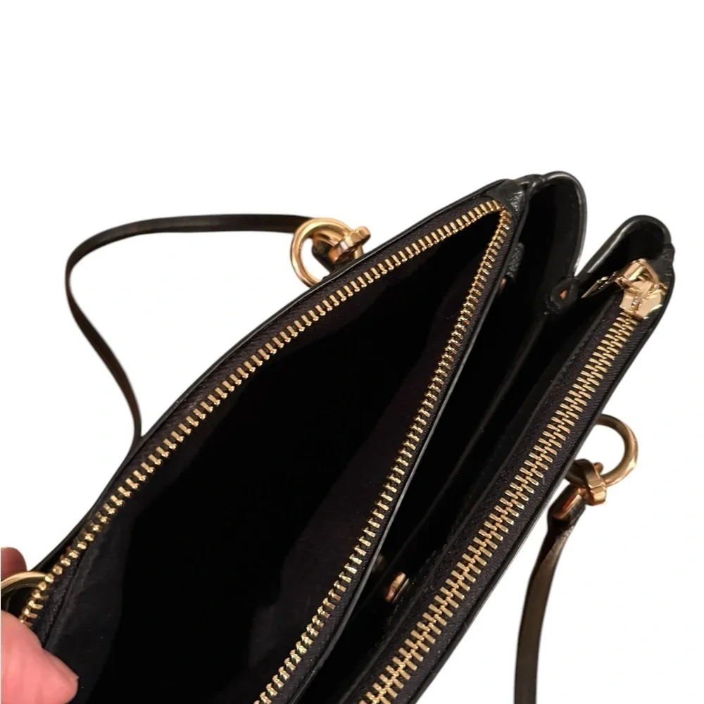 NWOT Coach Black Leather Etta Carryall Bag